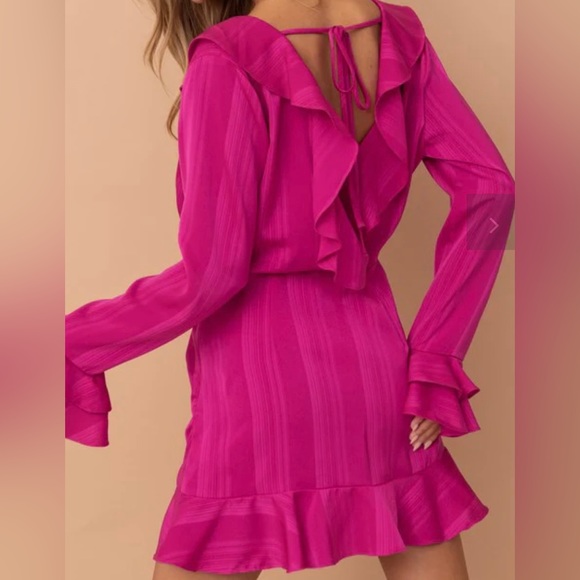 Freeme Mini Dress Fuchsia Large - Picture 3 of 4